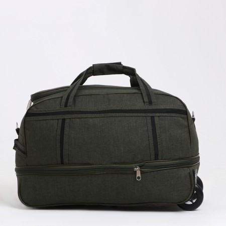 Road bag on wheels, a lightning department, with an increase, an outer pocket, khaki color-1