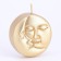 Figure candle "Sun and moon, 6x2.5 cm, gold