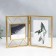 Photo frame Metal in 2 photos 10x10, 10x15 cm "Loft. Triangles" gold 20x30.5 cm