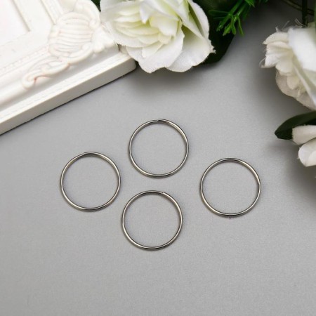 Connecting ring metal silver 2.2x2.2 cm set 50 pcs
