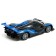 Racing machine on the radio control, works from batteries, the color of the blue-black