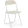 Fold 1 Metal Carcass chair, metal/eco -leather, white/beige 43x40x77 cm