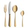 Set of cutlery Alcantara Gold Mat., 24 items