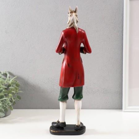 Souvenir Polystone "English cartoon - horse in the coat" 41.5x7x12 cm-2