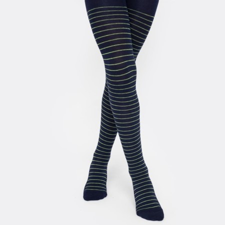 Baby tights with a terry foot, the color is dark blue, height 92-98-4