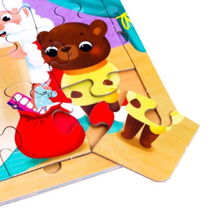 Cardboard book with puzzles "In the foreboding of miracles", 12 p.-4