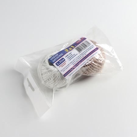 Set of twine, 2 pcs: polypropylene d = 3 mm and twisted jute d = 1.5 mm, 30 m, color mix-1