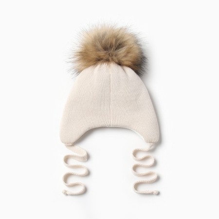 Children's cap with insulation, rr 48-50, milk color-5