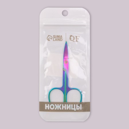 Scissors are manicure, straight, wide, 8.8 cm, chameleon color-4