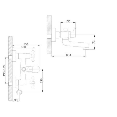 Bath mixer Rossinka G02-83-1