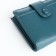 Women's wallet on the button, blue color
