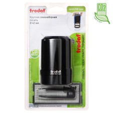Automatic self -assembled Trodat Printy 4642 Typo, diameter 42 mm, 2 circles, 1 cash desk, black case