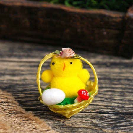 Easter souvenir "Tsypa with an testicle in a basket with fly agaric" set of 12 pcs 5x5x5 cm-1
