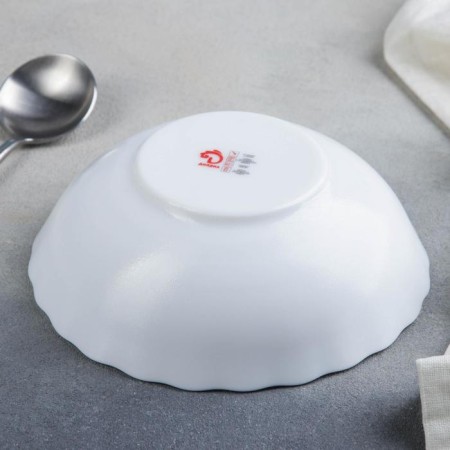 The plate deep shade "Diva", 600 ml, d = 17.5 cm, glass ceramics, white color-2