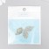 Decor for creativity metal, rhinestones "List with veins" 2.4x1.4 cm