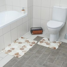 A set of mats for the bathroom and toilet of the Dolyan 