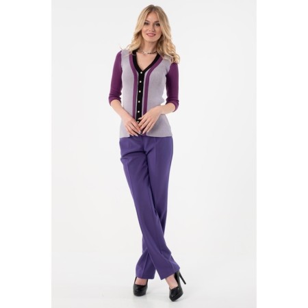 Cardigan Women Wisell, size 44, black color, purple-4