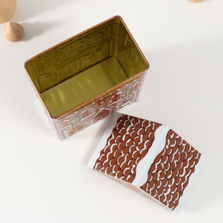 Casket Metal "Gingerbread House" 9x13x22 cm-3
