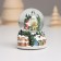 Souvenir Polystone Water Ball Light "Santa Claus and snow -covered house" MIX 5x5x7.2 cm