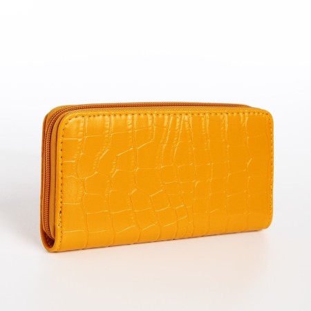 Women's wallet with lightning, yellow color-1
