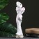 Figure "Girl in a hat" Small white/gold 10x13x38cm