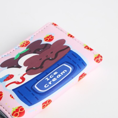 Baby wallet on the button, pink color-2