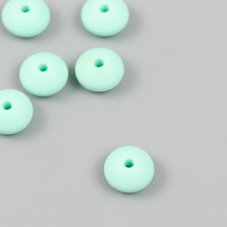 Busina silicone "flattened" mint green d = 1.2 cm