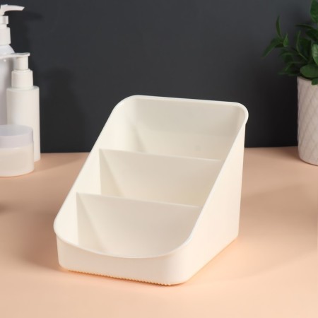 Organizer for storing cosmetic supplies "Zoy", 17.4 × 14.9 cm, ivory color-3