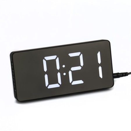 Electronic table, wall, white indication, from USB, 7.5 x 15.5 cm, black-2