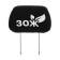 Caps for the headrest lifestyle, black, set 2 pcs