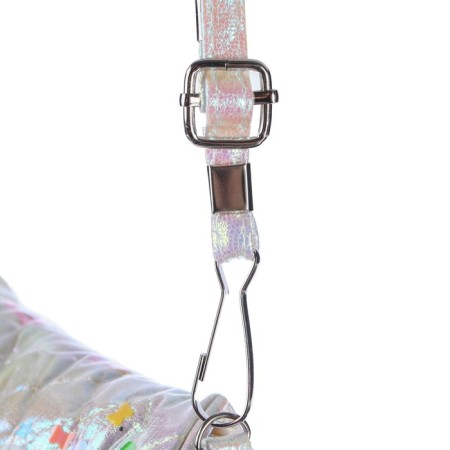 Children's bag on the valve, 6x12x16 cm, adjustable belt, white mix-5