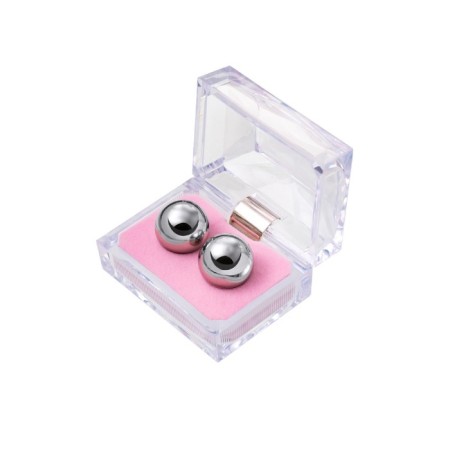 Vaginal balls Metal by toyfa, silver color, d = 2 cm-2