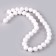 Beads made of natural stone "White Agat" set 36 pcs., Size 1 pc. - 10 mm
