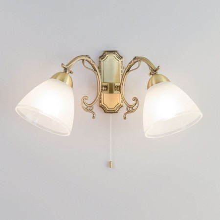 Sconces Citilux "Latur" CL413421, 24x20 cm, 2x75W, e27, brown color-1