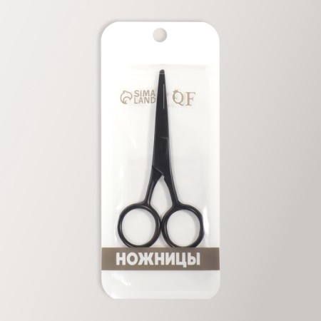 Scissors are manicure, wide, straight, 10 cm, matte black color-4