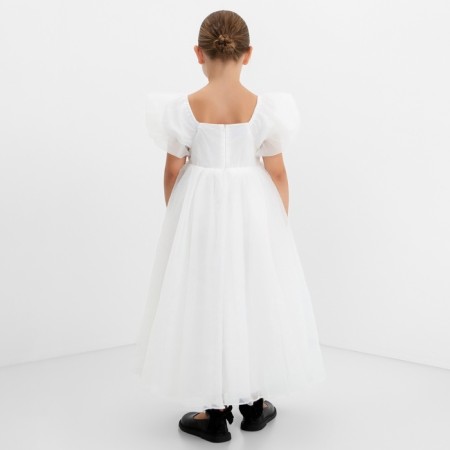Dress Children's elegant kaftan growth 120, white-7