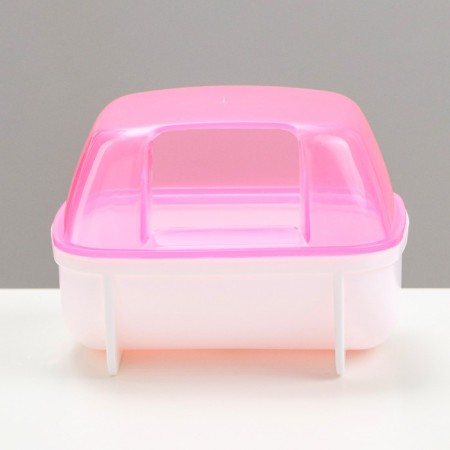 A toilet for rodents "Pijon", 10.2 x 7.2 x 7.2 cm, pink-1