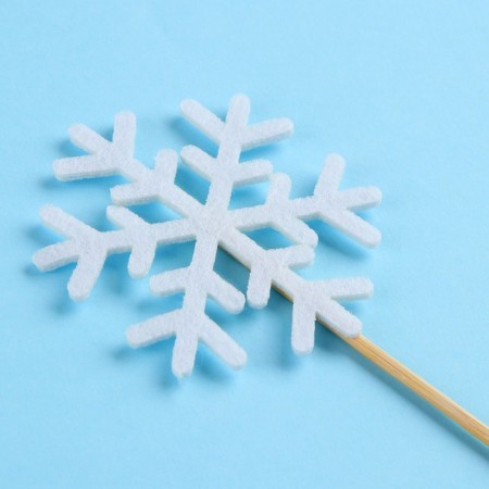 Skewers from the felt "snowflakes", a set of 3 pcs.-2