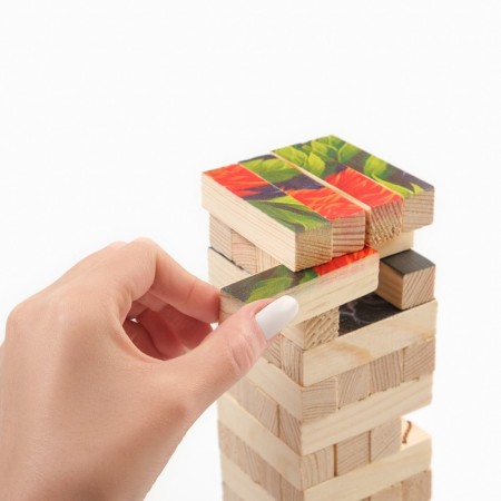 Falling tower, jenga, 56 bars, 23.5 x 6.6 cm, bar 6.6 x 1.5 cm-2