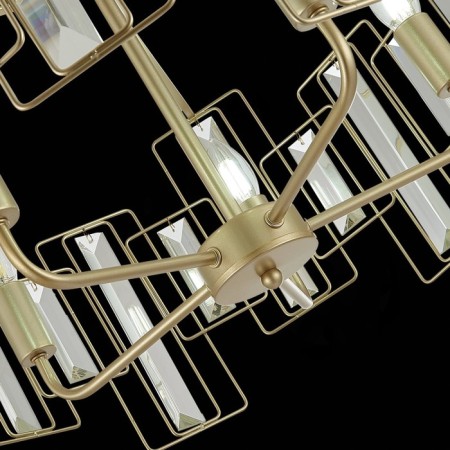 Suspended EVOLUCE lamp. Sle103403-05. Giano. 5x40 watts, E14, 56x56x28 cm, champagne color-9