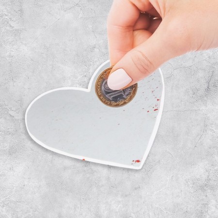 Valentine postcard with a scretch-layer "Love this", heart, 10 x 10 cm-3