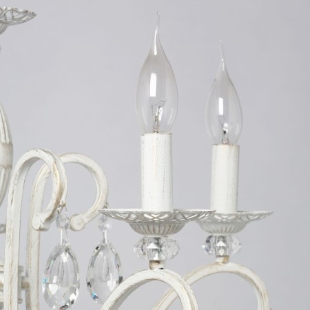 Aurora chandelier, 5x60W E14, white color, gold-4