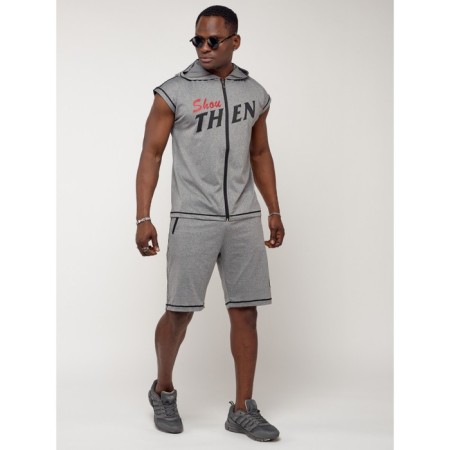 Sports suit men's, size 50-52, light-gray color-1