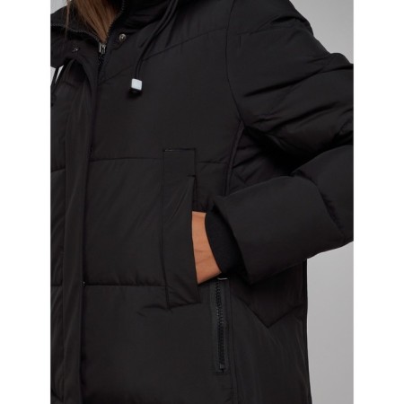 Coat insulated winter female, size 48, black color-10