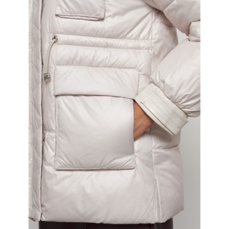 Winter jacket, size 44, beige color-7