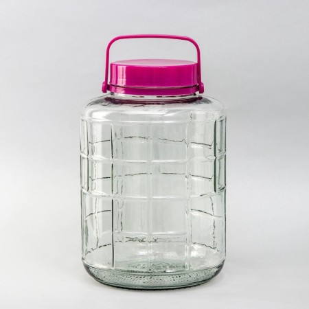 Glass jar with a hole for a water plant, 12 liters-7