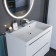 Sink uperwood Classic quartz 70 cm, quartz, white matte, jasmine