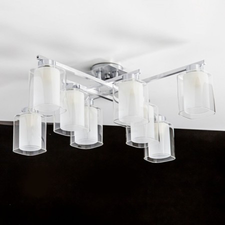 Ceiling Citilux Cutilux CL111180, 76.5x76.5x23.5 cm, 8x75W, E27, Gray color-9