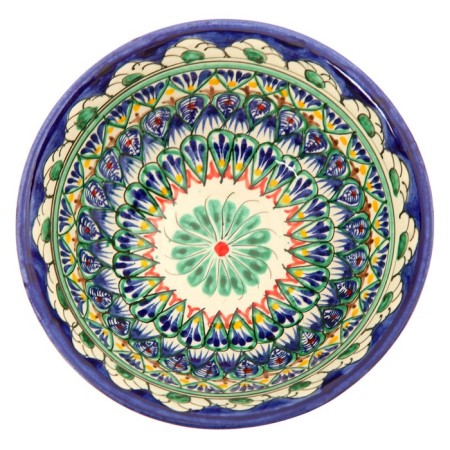 Rishtan ceramics "Patterns", 18 cm, big, mix-3