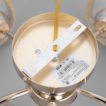 Cellular infinity chandelier 5x40W E14 gold 40x40x25 cm-8